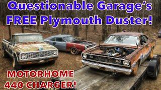 MOPAR MADNESS! Taylor Hull's Motor-Home 440 Powered '70 Charger & Questionable Garage's FREE Duster!