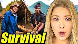 Americans React To SIDEMEN SURVIVE IN THE FOREST FOR 24 HOURS