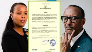 Nyuma Yo Kwirukanwa Min. MIMOSA Yandikiye P.KAGAME Ibaruwa Iteye Ubwoba.