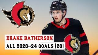 Drake Batherson (#19) All 28 Goals of the 2023-24 NHL Season