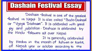 Essay on Dashain | Dashain essay in Nepali | Essay on Dashain festival in English