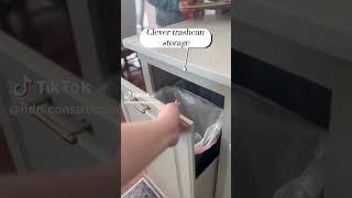 Soft close clever trashcan storage #kitchen #homeimprovement  #kitchenremodeling
