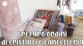 Preparo ordini di cristalli e cancelleria 