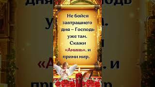 Не бойся завтрашнего дня — Господь уже там. Скажи «Аминь» и прими мир.