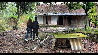 Renovation Old House. Girl ANGRY - LEAVING, During First Visit To Lover's House In Countryside.