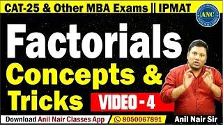  Live ( in English ) :- Factorials |Concepts / | Anil Nair| CAT-25,SSC-CGL,Bank - Video - 4