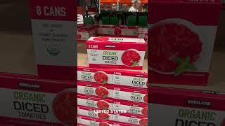 Costco  vs  -- Diced Tomatoes - Kirkland Signature Organic #costco #groceryshopping #canada #usa