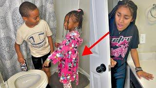 Jealous Siblings Flush Big Sister IPHONE!! They Regret It!