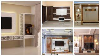 Best 30 TV Unit Design With Pooja mandir || Pooja unit Design in Living Room #differentdesigns