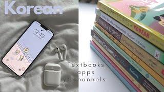 My favorite study material for Korean | YouTube channels |apps |textbooks resources for learning