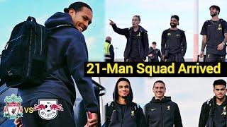 Liverpool's 21-Man Squad Arrived & Set for Leipzig Showdown