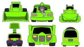 Transformers Constructicons combiner Mighty Devastator!.. but with big heads.