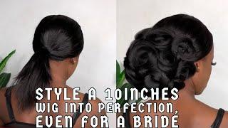 Bridal Hair styles // How to style a wig (into a low bun) for beginners. Bridals S2E3 THEGABRIELS