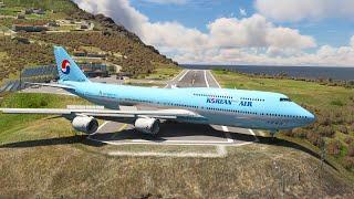 Super Insane! Boeing 747 Korean Air Takeoff from A Short Runway