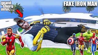 Franklin Enter Inside FAKE IRON MAN Head For Save Avengers (fight FAKE IRON MAN ARMY) | GTA5 AVENGER