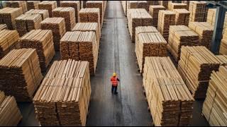 Visit Leading Sawmill: Plywood Production Process. Machinery & Technology Changing Wood Industry