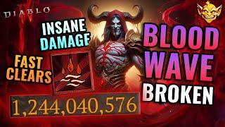 New BILLION Damage Blood Wave Necromancer Destroys Everything | Diablo 4 Season 6 Build Guide