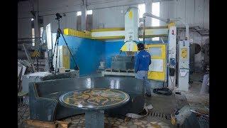 Producing seat from granite on Gmm machine Litox