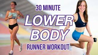 Strength Training For Runners - 30 Min Lower Body Workout to Get Faster