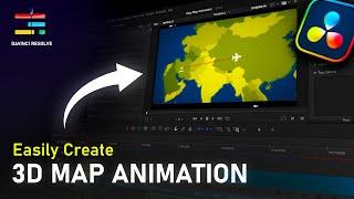 Create Stunning 3D Travel Map Animations in DaVinci Resolve Easily - Dual Audio