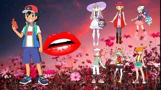 Pokemon all pokegirls  kiss Ash 