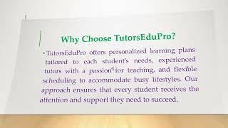 Welcome to TutorsEduPro 1