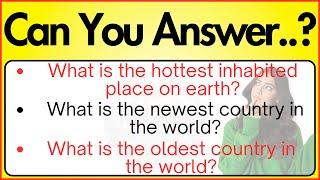 20 World Trivia Questions That Will Blow Your Mind|Geography & History Quiz How Many Can You Answer