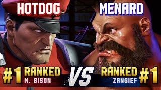 SF6 ▰ HOTDOG29 (#1 Ranked M.Bison) vs MENARD (#1 Ranked Zangief) ▰ High Level Gameplay