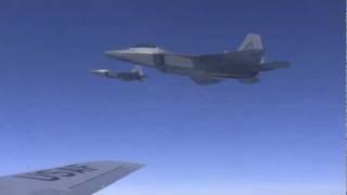 F-22 Raptors - In-Flight Refueling HD