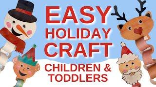 HOW TO: Holiday Chain Link Children's / Toddler Craft - DIY - Printable Template