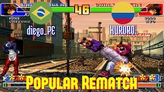 FT5 @kof98: diego_PE (BR) vs KUR0R0. (CO) [King of Fighters 98 Fightcade] Sep 9