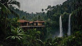 Rainforest Rain Sounds For Sleeping or Studyng White Noise Rainstorm 24 Hours