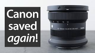 Sigma 10-18mm f2.8 for CANON review vs RF-S 10-18mm