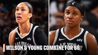 A'ja Wilson & Jackie Young combine for 66 POINTS in win over Mercury  | WNBA Highlights