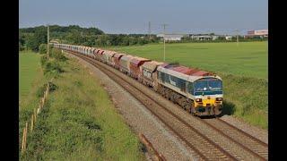 Mendip stone trains in and around Westbury on 23rd June 2021