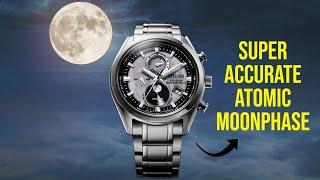 CITIZEN Tsuki-yomi A-T Super Accurate Atomic Moonphase in Titanium Perpetual Calendar Worldtimer