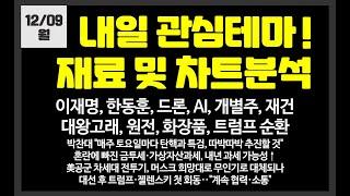 내일 관심테마! 이재명,한동훈,드론,AI,개별주,재건,대왕고래 / 탄핵부결 제이씨현시스템,동신건설,에이텍,대상홀딩스,에이텍,일성건설,오파스넷,디티앤씨알오,고려아연,화성밸브,시공테크