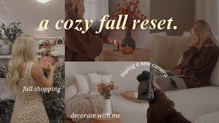 fall vlog : shopping, decorating, buying a new camera, book shopping