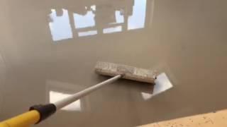 Self levelling compound and spiked roller to perfect a subfloor