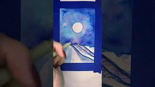 I painted this watercolor sky without watercolor paint!
