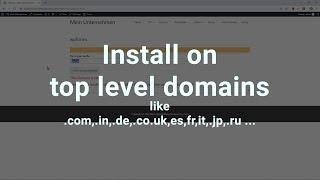 Install websites on a top level domain