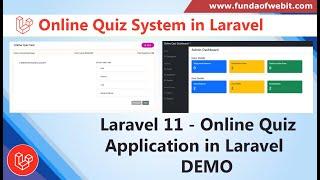 Online Quiz System Application in Laravel from scratch step by step