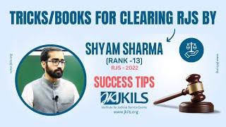 Tricks/Books For Clearing RJS By Shyam Sharma Rank 13(RJS 2022)/RJS Vacancy 2023