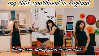 My England HomeTour Living Area Dining area Kitchen Tour|Home Decorating ideas for Rented House 