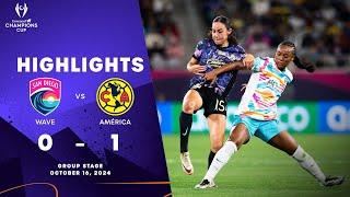 San Diego Wave vs Club América | 2024/25 Concacaf W Champions Cup | Group Stage