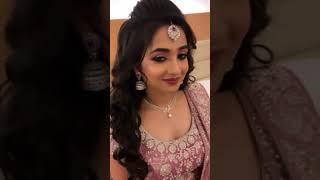 Beautiful Engagement look / Pink lehenga / Bridal makeup #shorts #makeup #engagement #bridal #easy