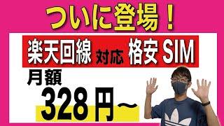 【安過ぎる】楽天モバイル回線を利用した格安SIMが登場！【MVNO】