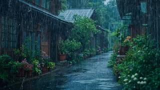 Deep Sleep Instantly with Soft Rain on Walkway at Night | Relaxing Rain Sounds for Sleep and Stress