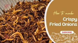 How to make Crispy FRIED ONIONS by Rinoza’s Recipes | Simple & Easy method | Homemade Recipe