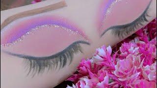 Azee Beauty Saloon ||purple cut Crease eyes makeup tutorial #makeuptutorial #viralvideo